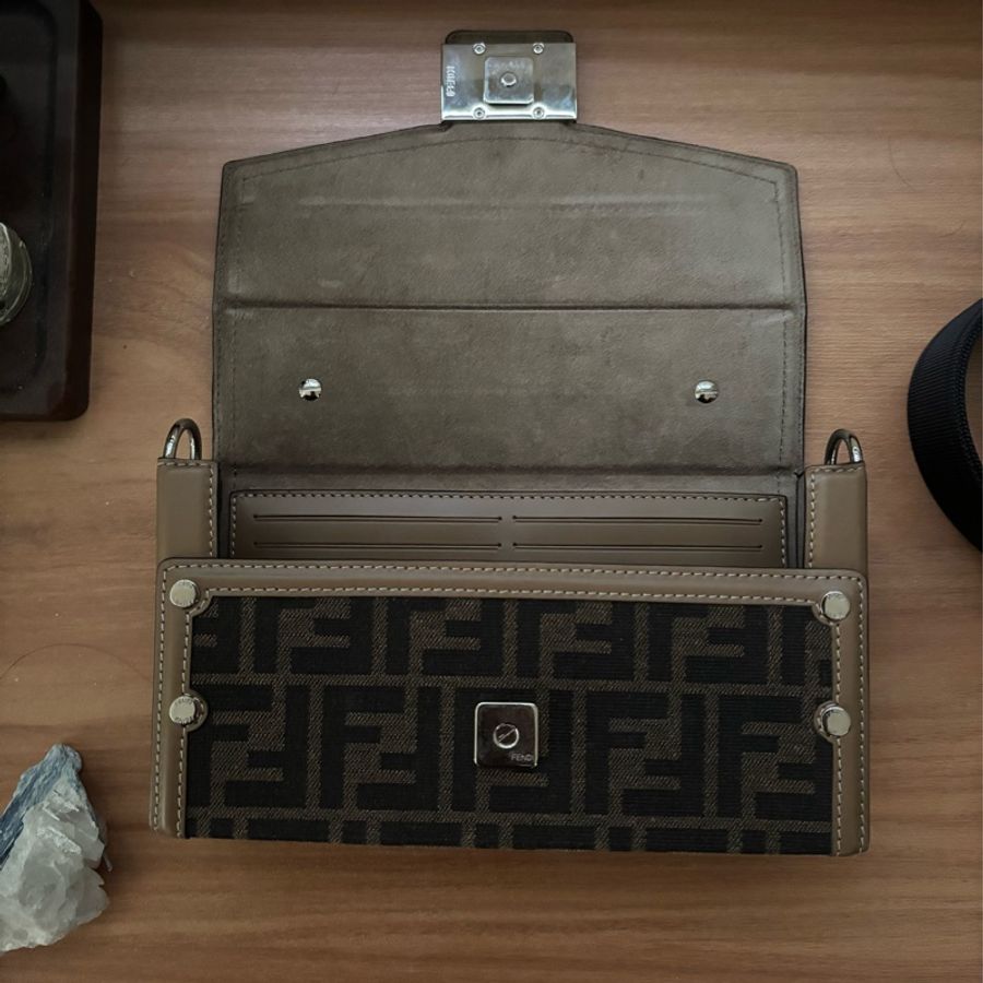 Fendi - Soft Trunk Baguette 老花帆布硬箱包-10
