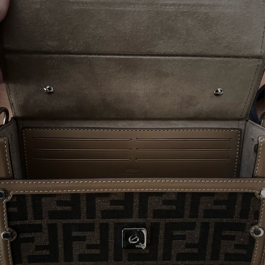 Fendi - Soft Trunk Baguette 老花帆布硬箱包-11