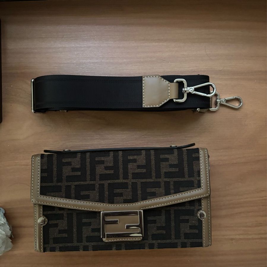 Fendi - Soft Trunk Baguette 老花帆布硬箱包-16