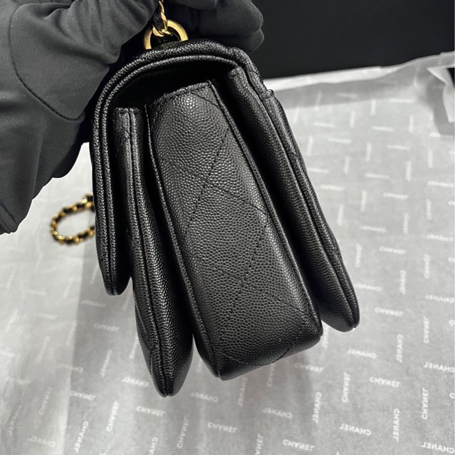 《限賣最後三天!不賣了!》絕版爆款✨可斜.肩.後背!Chanel 22k荔枝牛皮方胖-10