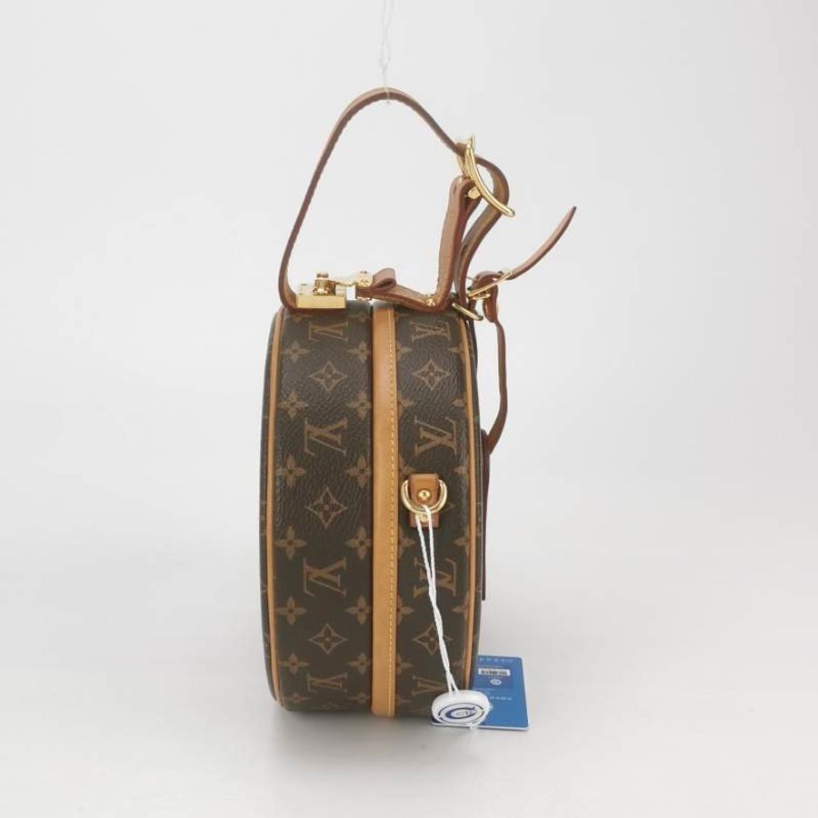 Louis Vuitton(LV)Boite Chapeau小號植鞣革Monogram印花圓餅包斜挎包單肩包-3