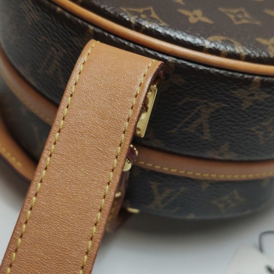 Louis Vuitton(LV)Boite Chapeau小號植鞣革Monogram印花圓餅包斜挎包單肩包-15