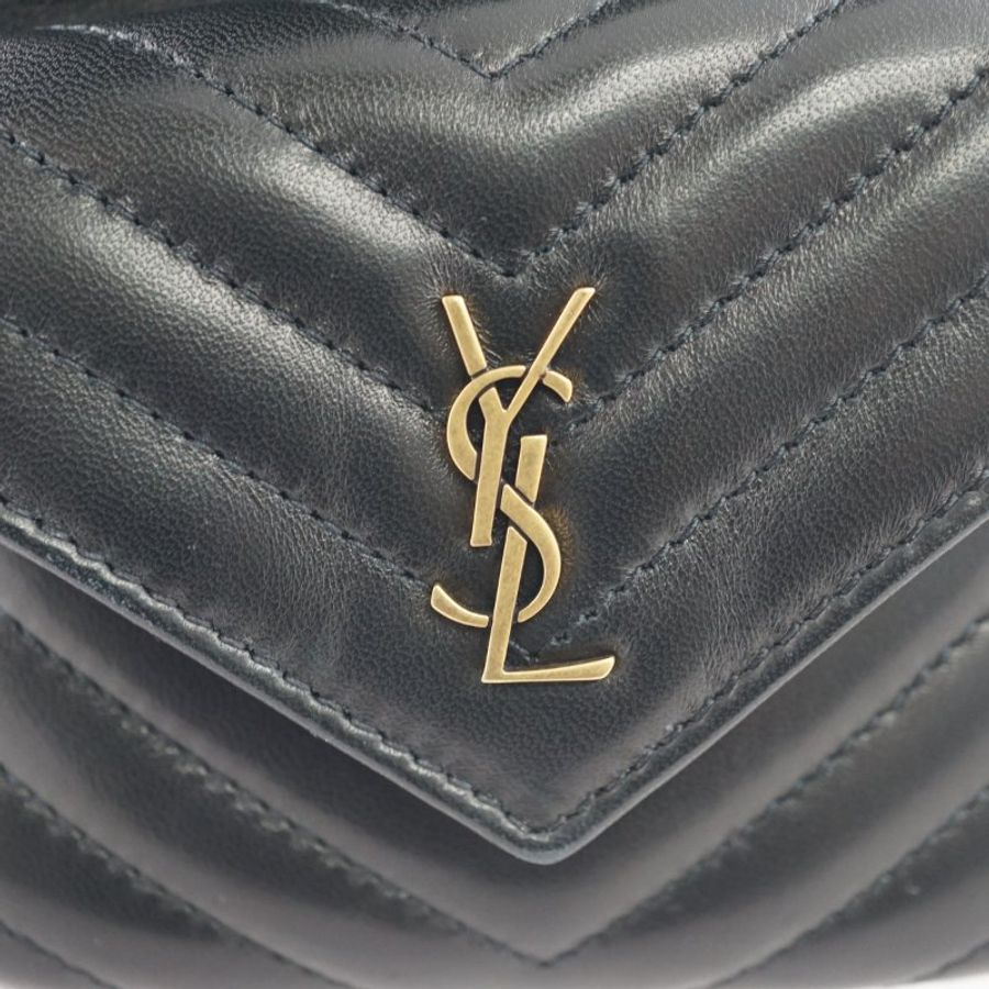 YSL Saint Laurent JOE 小羊皮鍊帶迷你水桶包 斜背包 (附購證)-11