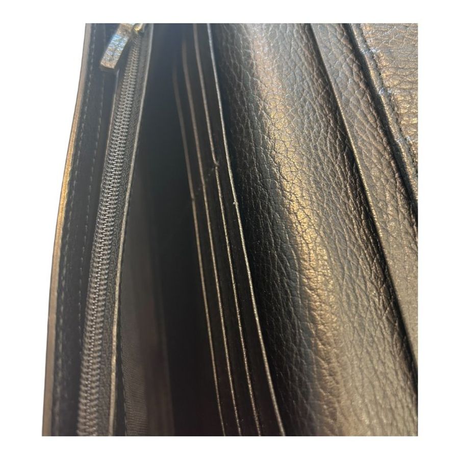 GUCCI黑色全皮二折長夾-4