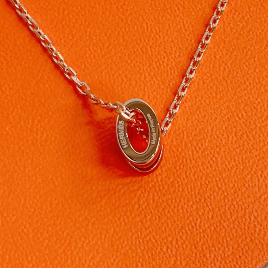 MS0486 Hermes 愛馬仕 迷你 H 項鏈 啡色 玫瑰金鏈 Mini Pop H Necklace Brown x RGHW-7