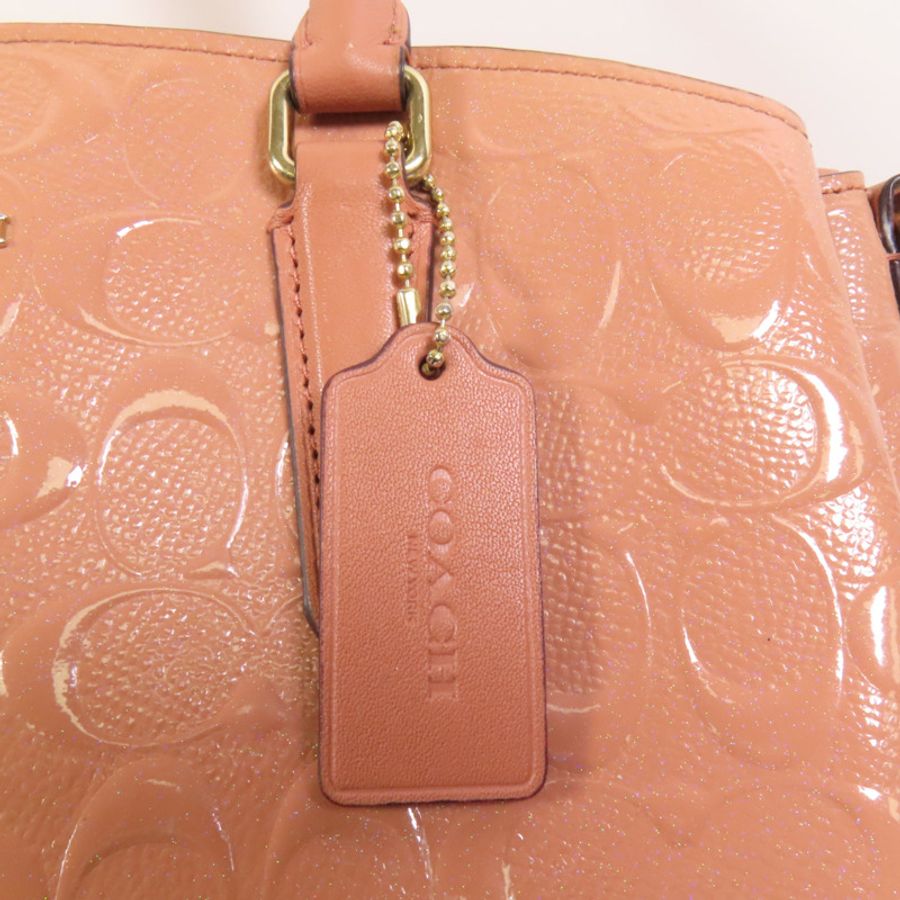 COACH 漆皮皮革2way Chain Shoulder Bag金扣手挽肩背兩用袋-7