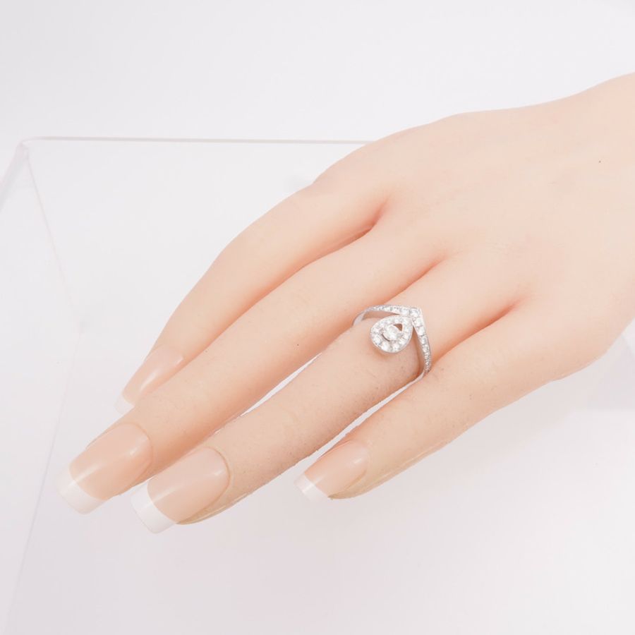 Chaumet 18K白金Josephine Aigrette Ring鑽石戒指Chaumet#52/US#6-6