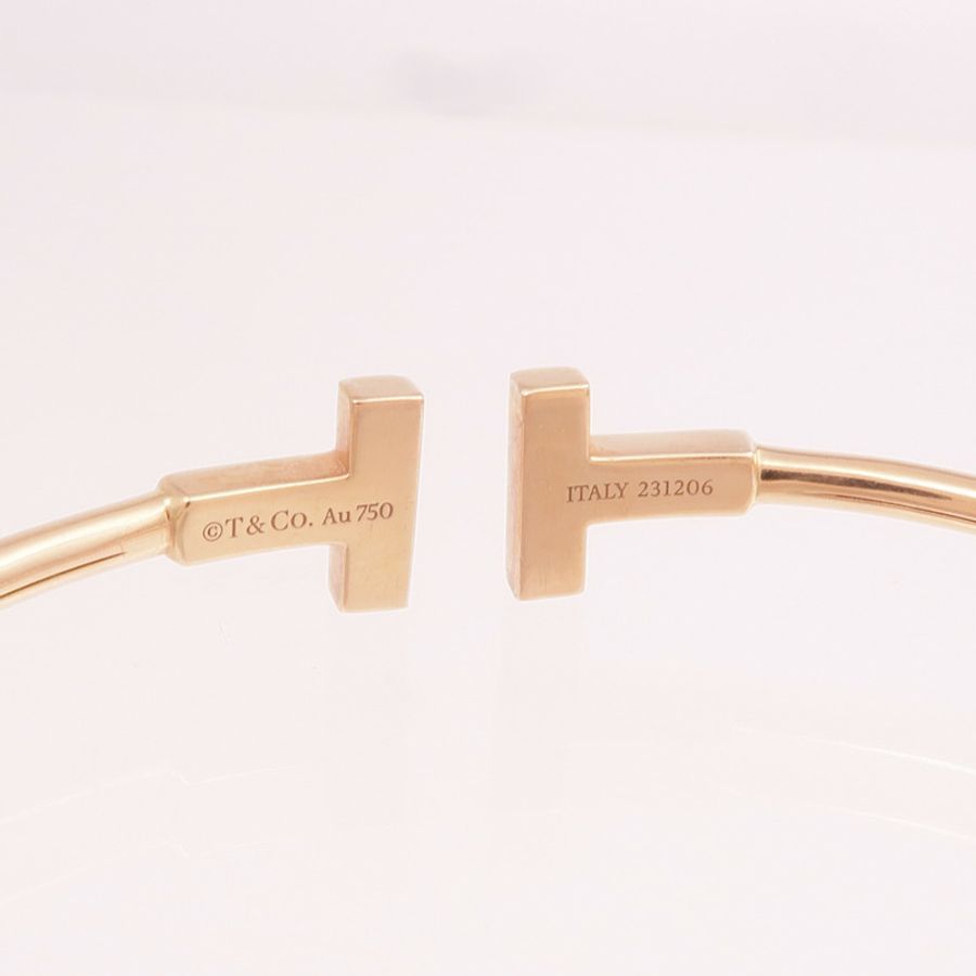 TIFFANY&CO 18K玫瑰金T Wire Bracelet手鐲-5
