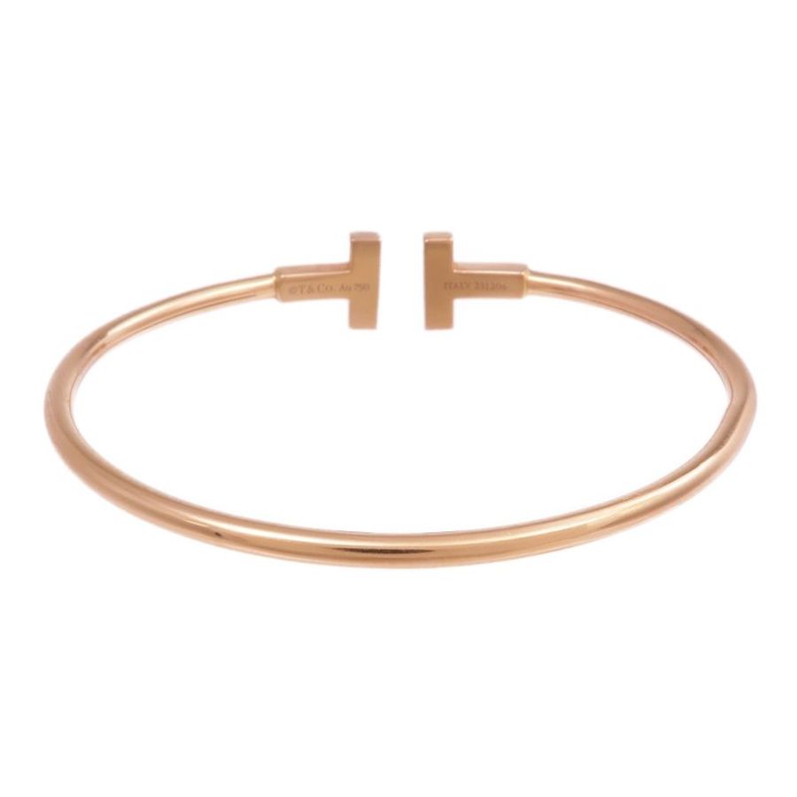 TIFFANY&CO 18K玫瑰金T Wire Bracelet手鐲-2