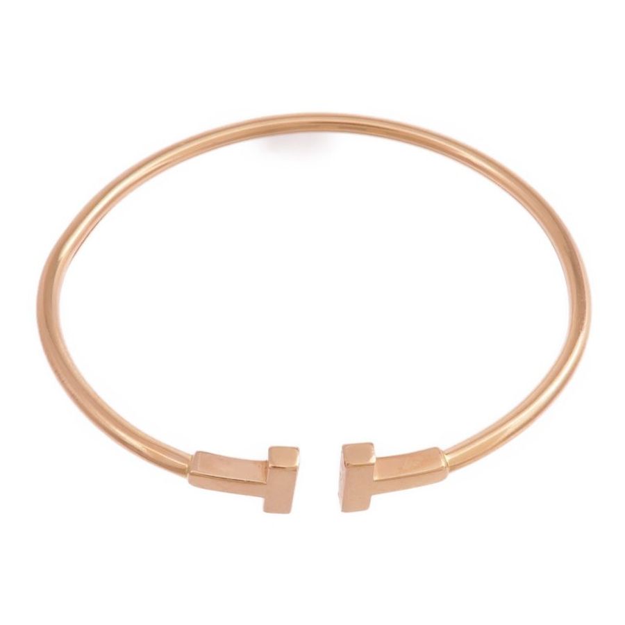 TIFFANY&CO 18K玫瑰金T Wire Bracelet手鐲-3
