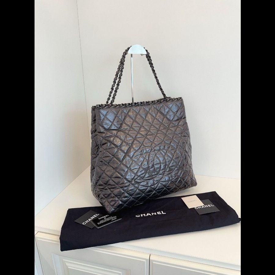 Chanel tote bag 經典炭黑色 soblack托特-2