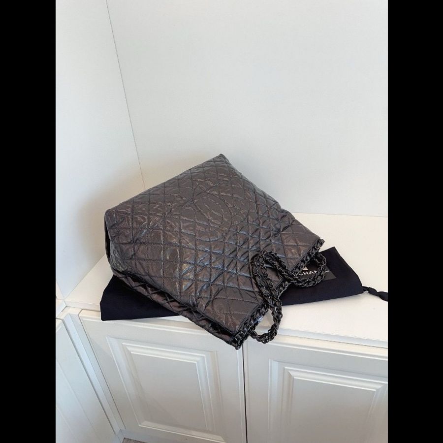 Chanel tote bag 經典炭黑色 soblack托特-4
