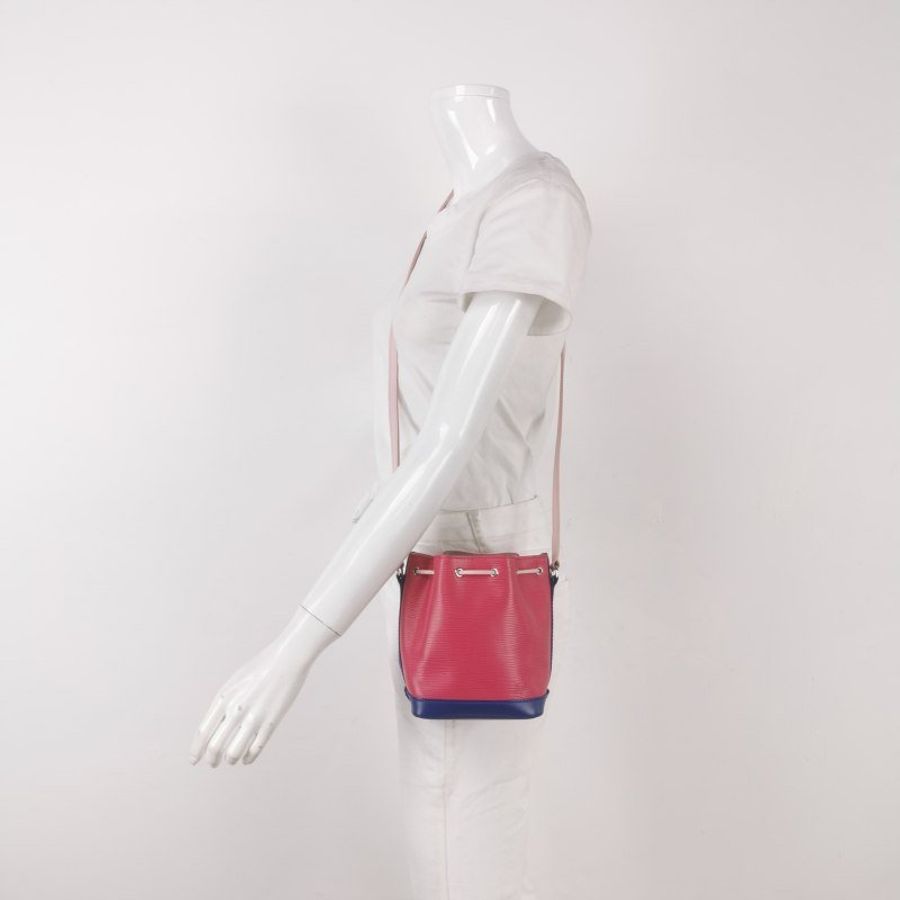 Louis Vuitton(LV)NOENano牛皮拼色水波紋抽繩斜挎包單肩包-1