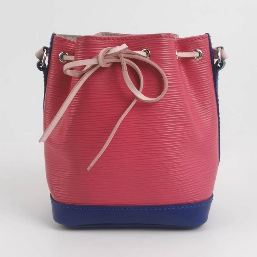 Louis Vuitton(LV)NOENano牛皮拼色水波紋抽繩斜挎包單肩包-4