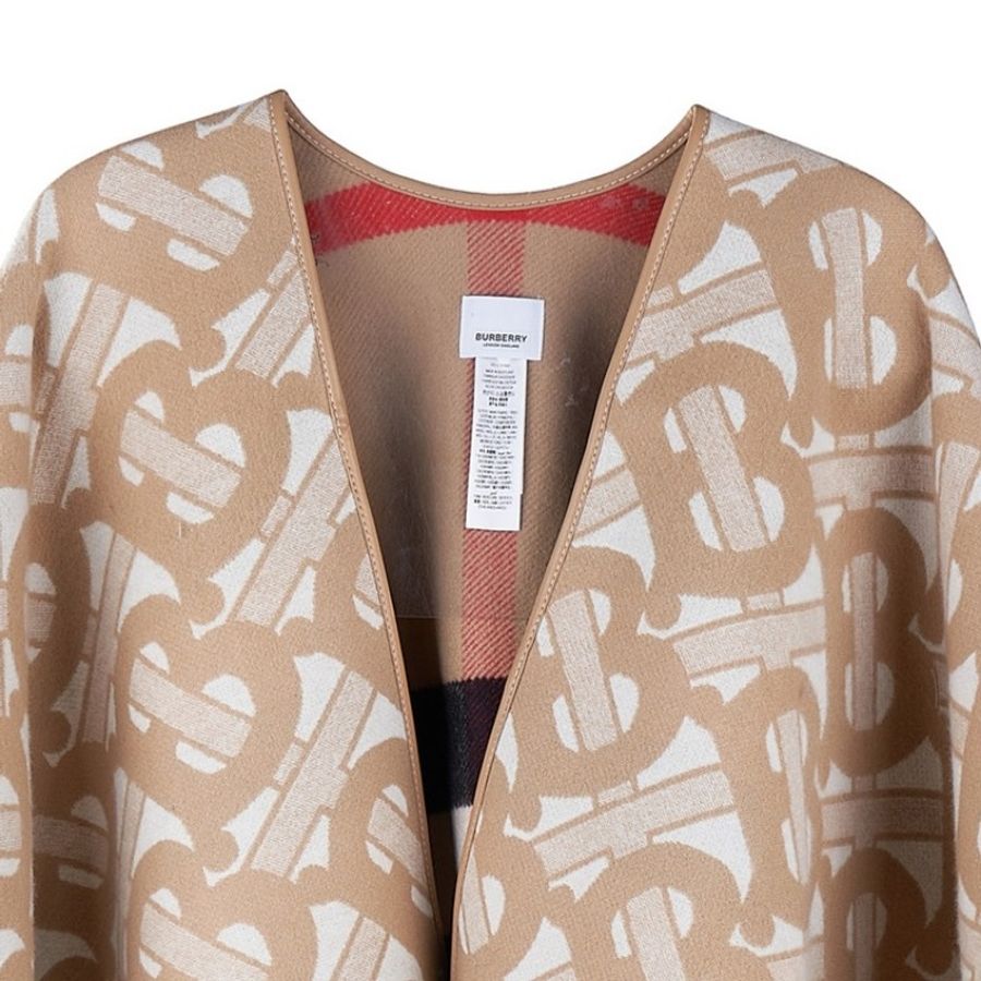 BURBERRY TB HALF MEGA CAPE 女士羊毛斗篷 雙面設計 均碼-2