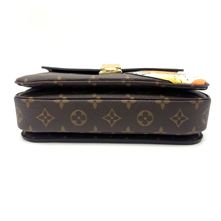 LV孫一鈿聯名款Pochette Metis獵豹圖案老花手提郵差包芯片款 25*19*7 99新配件塵袋吊牌-4