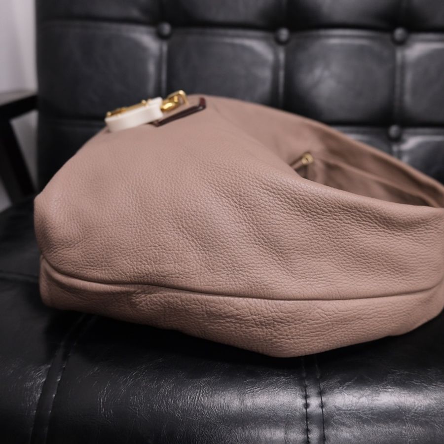 Loewe Leather Shoulder Bag 羅意威中古鎖頭Hobo bag 和尚包-4