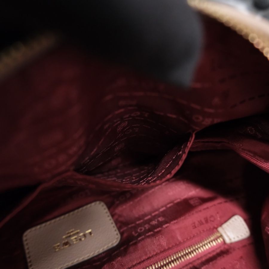 Loewe Leather Shoulder Bag 羅意威中古鎖頭Hobo bag 和尚包-21