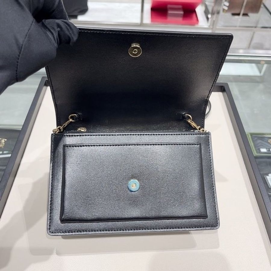 🎊新年特賣🧧Saint Laurent 533026 YSL 光滑小牛皮 Sunset WOC包 -黑色金鍊-7