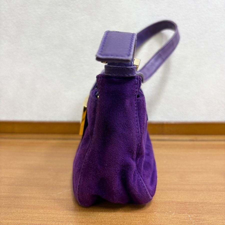 Fendi 深紫麂皮絲絨星空扣法棍 20*12 98新配件塵袋-4