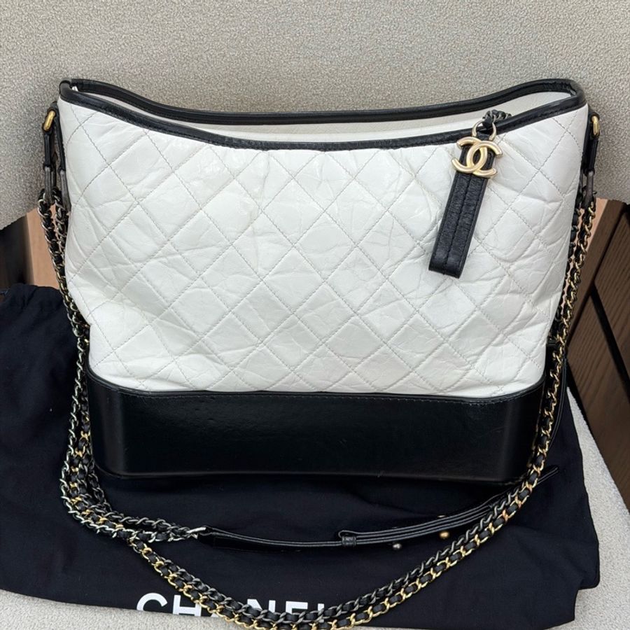 【Chanel檢漏✨ 全網最低價!】Chanel 流浪包 大號 黑白經典色-1