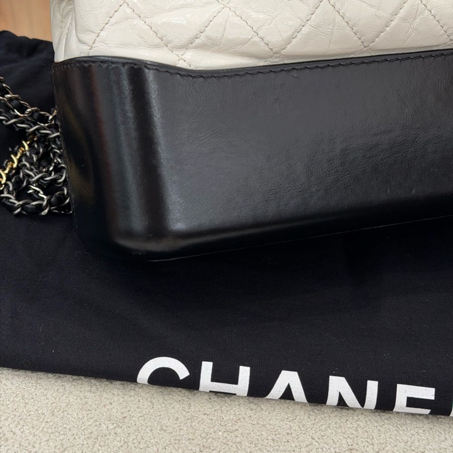 【Chanel檢漏✨ 全網最低價!】Chanel 流浪包 大號 黑白經典色-8