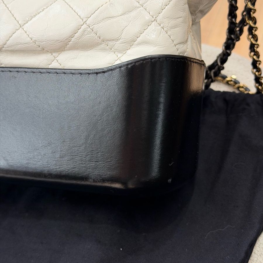 【Chanel檢漏✨ 全網最低價!】Chanel 流浪包 大號 黑白經典色-13