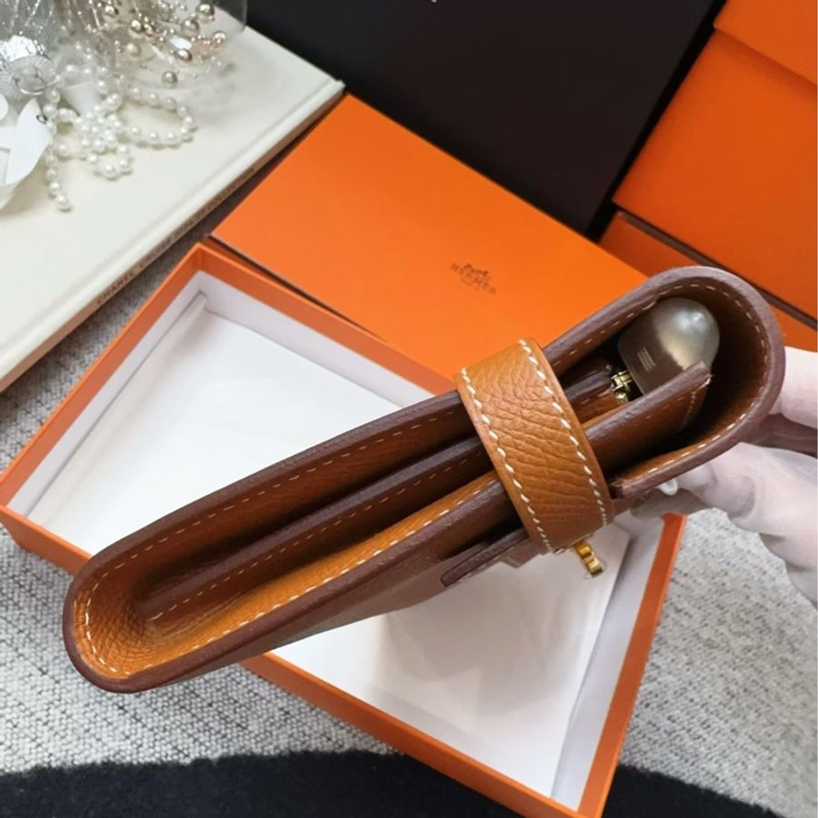 🌈Hermes🧡Kelly Wallet🧡金棕金扣🌟未使用閑置🌈Epsom皮🌟長銀包🌟愛馬仕🌟-5