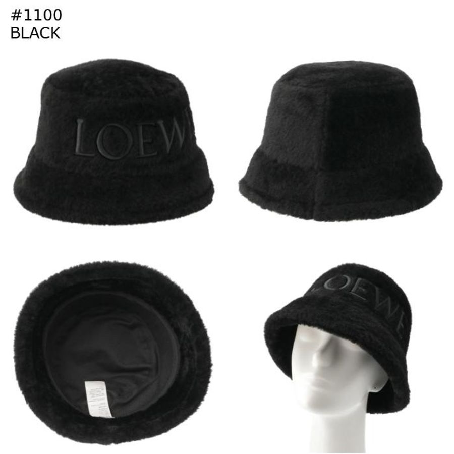 #全新附購證 Loewe 刺繡品牌logo羊毛皮漁夫帽 尺碼57、59-4
