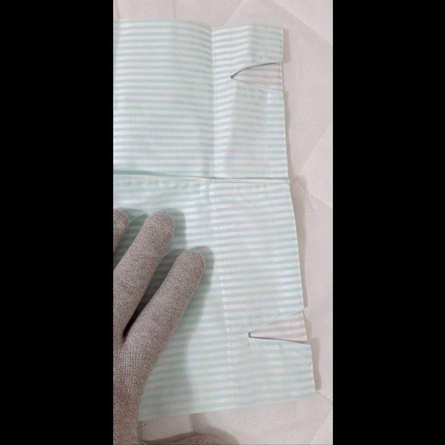 絕版BURBERRY 博柏利 BLACK LABEL 黑標 戰馬 男綠白條紋半開襟七分袖襯衫2號-4