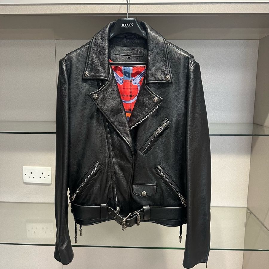 Chrome Hearts 克羅心黑色皮衣愛馬仕內襯-0