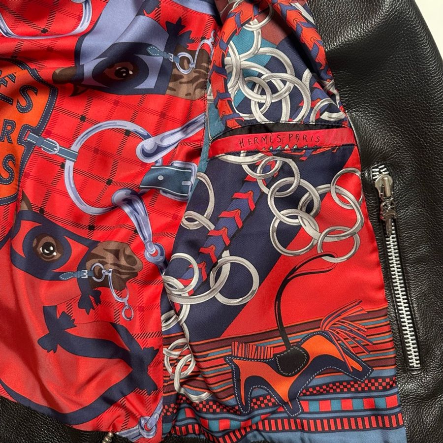Chrome Hearts 克羅心黑色皮衣愛馬仕內襯-4