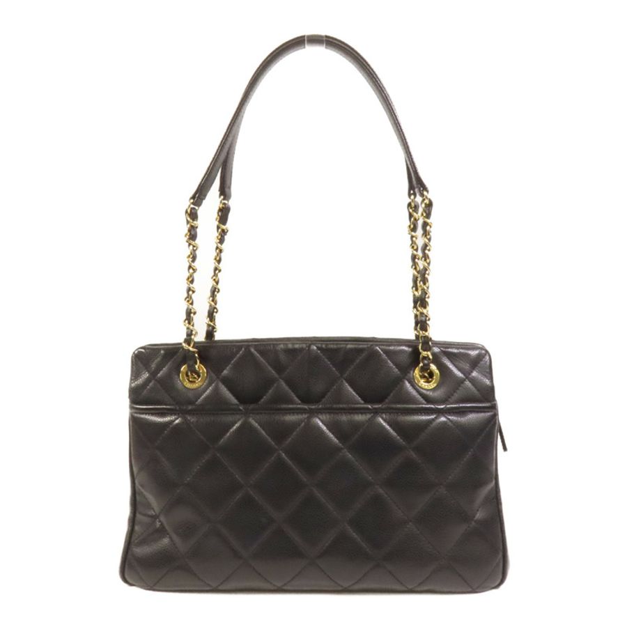 CHANEL 牛皮皮革Timeless CC金扣鏈帶肩背袋-1