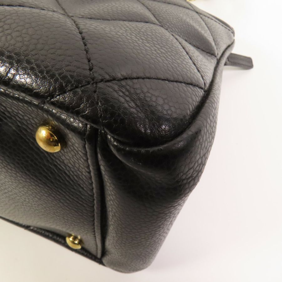 CHANEL 牛皮皮革Timeless CC金扣鏈帶肩背袋-11
