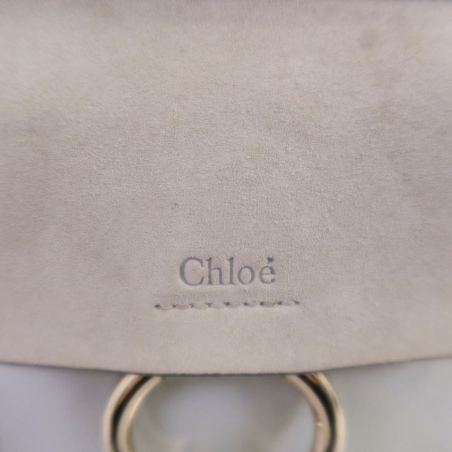 Chloe 牛皮皮革/麂皮皮革Feye金扣手挽肩背兩用袋-9