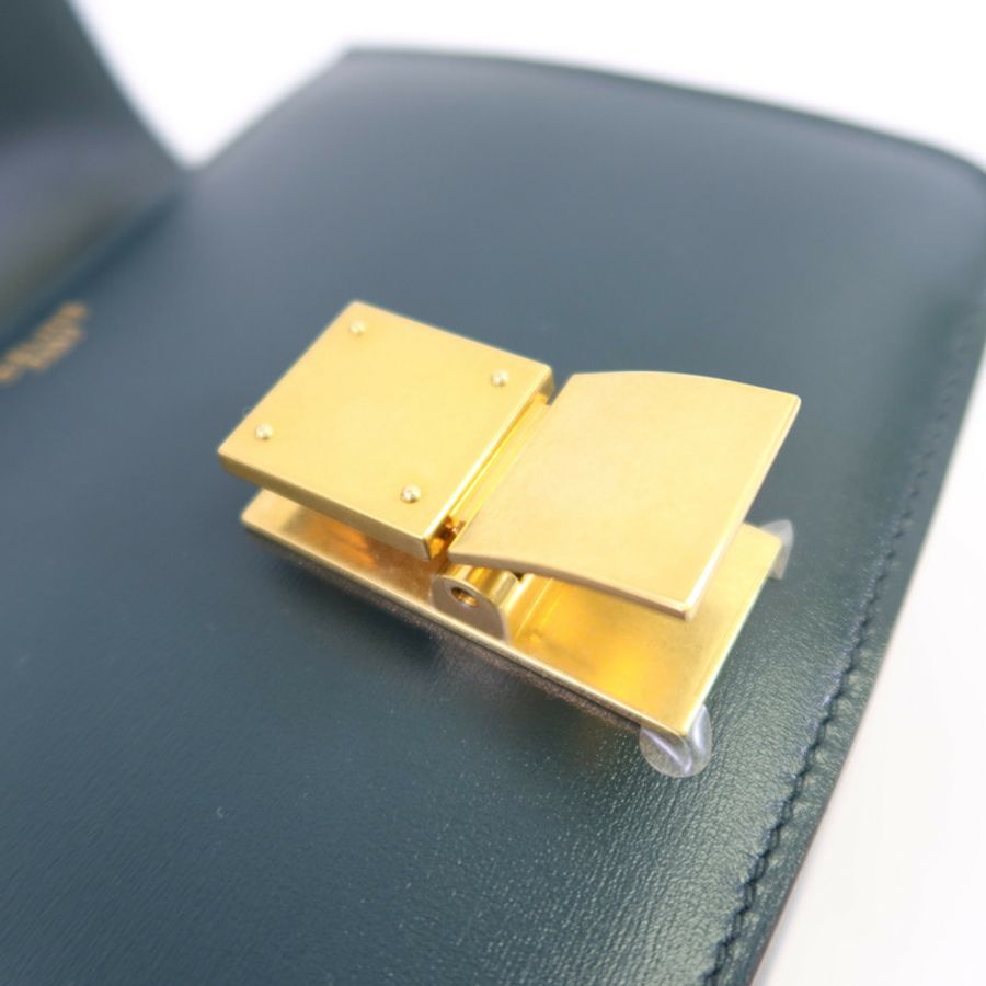 CELINE 牛皮皮革Mini Classic Box金扣肩背袋-12