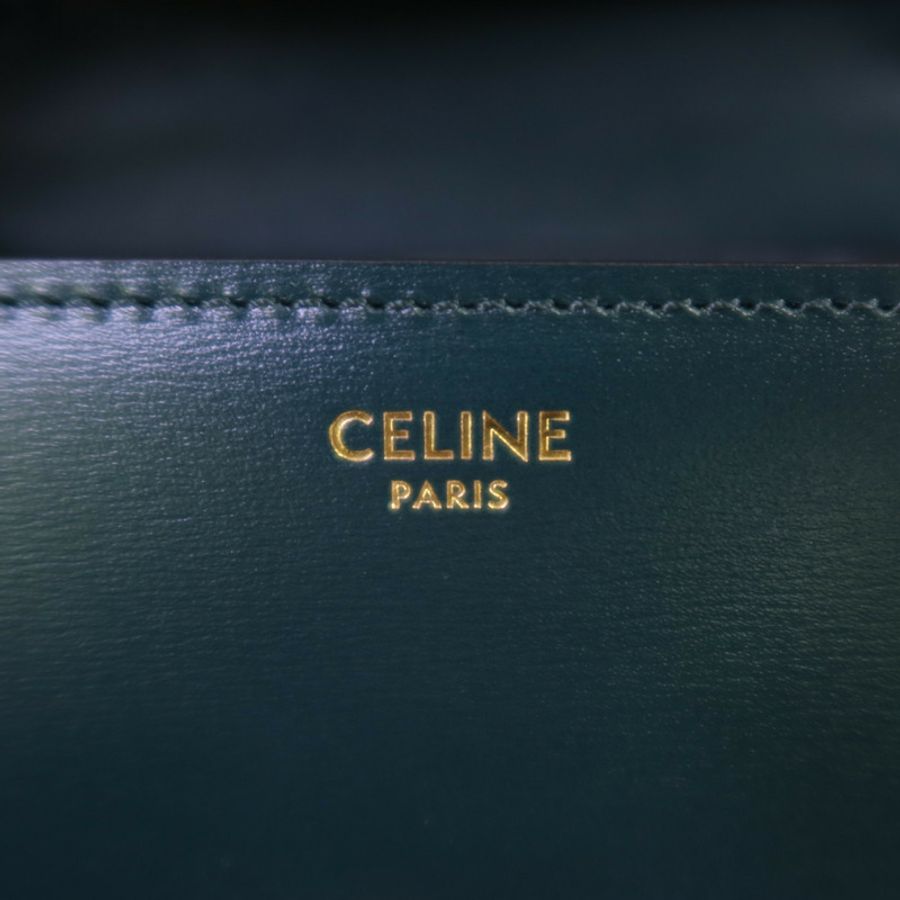 CELINE 牛皮皮革Mini Classic Box金扣肩背袋-13