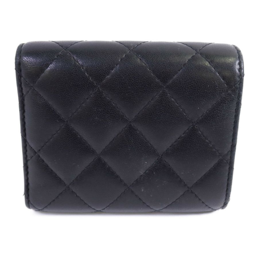 CHANEL 羊皮皮革Wallet金扣錢包-1