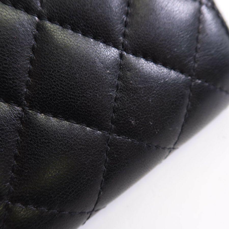 CHANEL 羊皮皮革Wallet金扣錢包-8