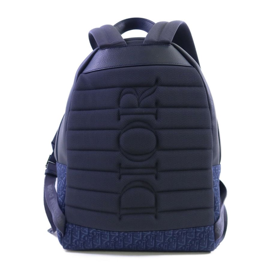 Dior Obriqur帆布/牛皮皮革Dior X Kaws Rider 2.0 Zipped Backpack銀扣背包-1