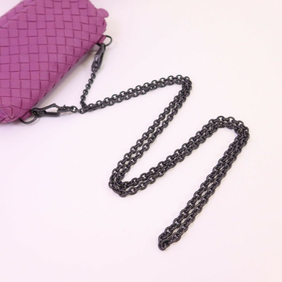 BOTTEGA VENETA 織紋皮革Chain Shoulder Bag鏈帶肩背袋-4