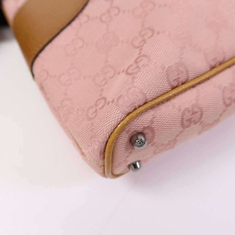 GUCCI 帆布Shoulder Bag銀扣肩背袋-10