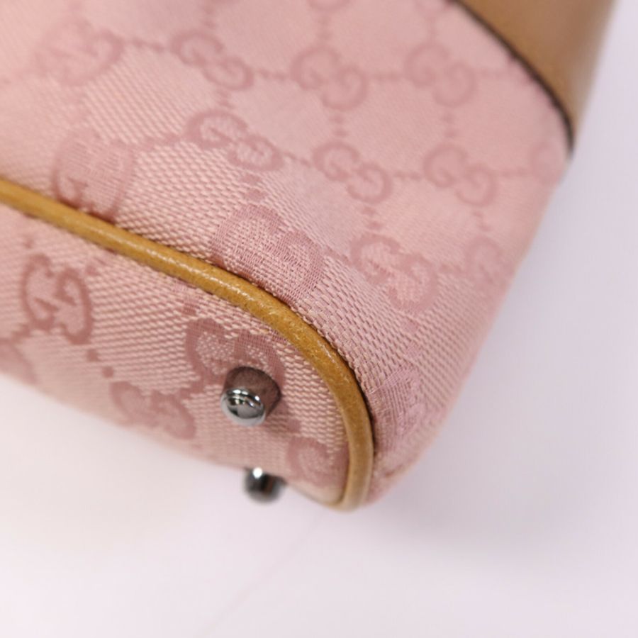 GUCCI 帆布Shoulder Bag銀扣肩背袋-11