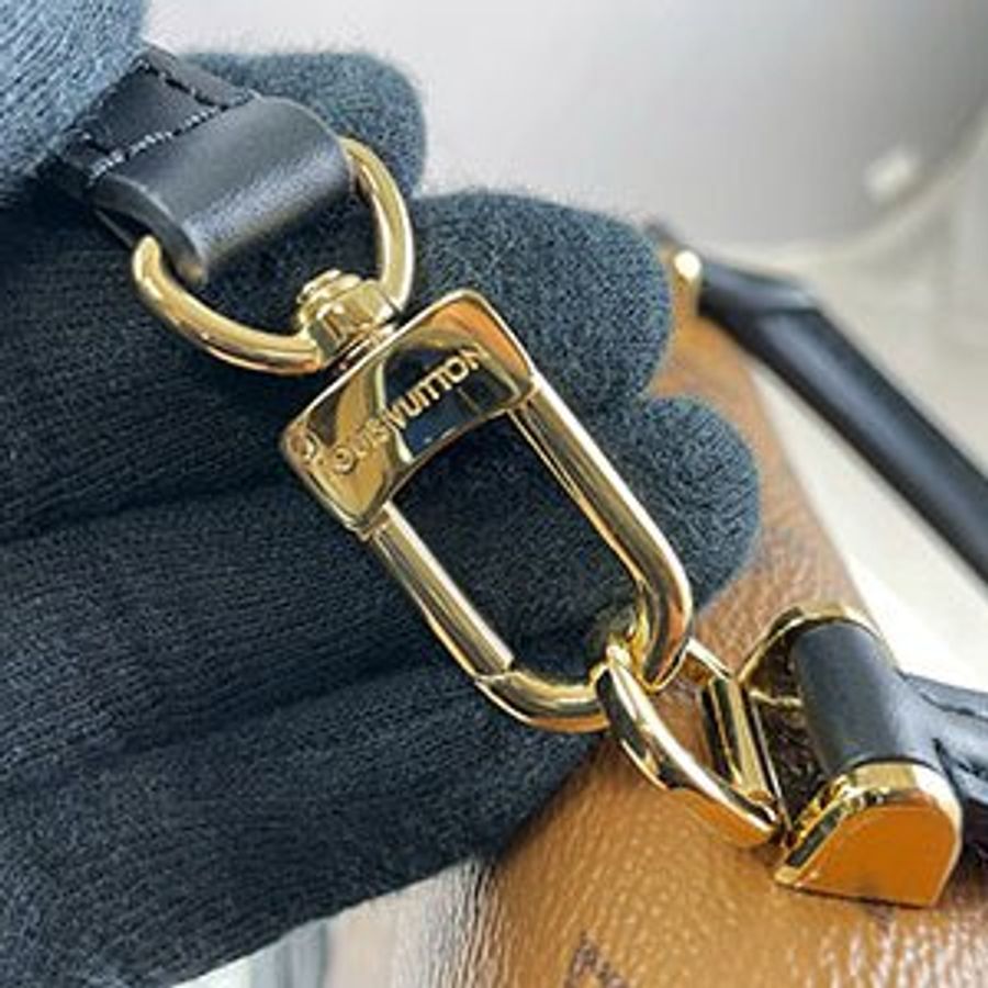 *奢華大道國際精品*【L3348】LV雙色原花 Tilsitt 扇形手提/斜背兩用包 M46548-8
