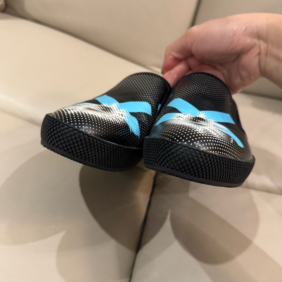 （已預留）Prada 普拉達 藍白圖紋黑皮鞋/36號/99新美品）-9