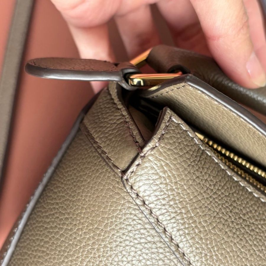 ::LOEWE:: 墨綠色手提斜背兩用包 Mini Puzzle Edge bag in soft grained calfskin-23
