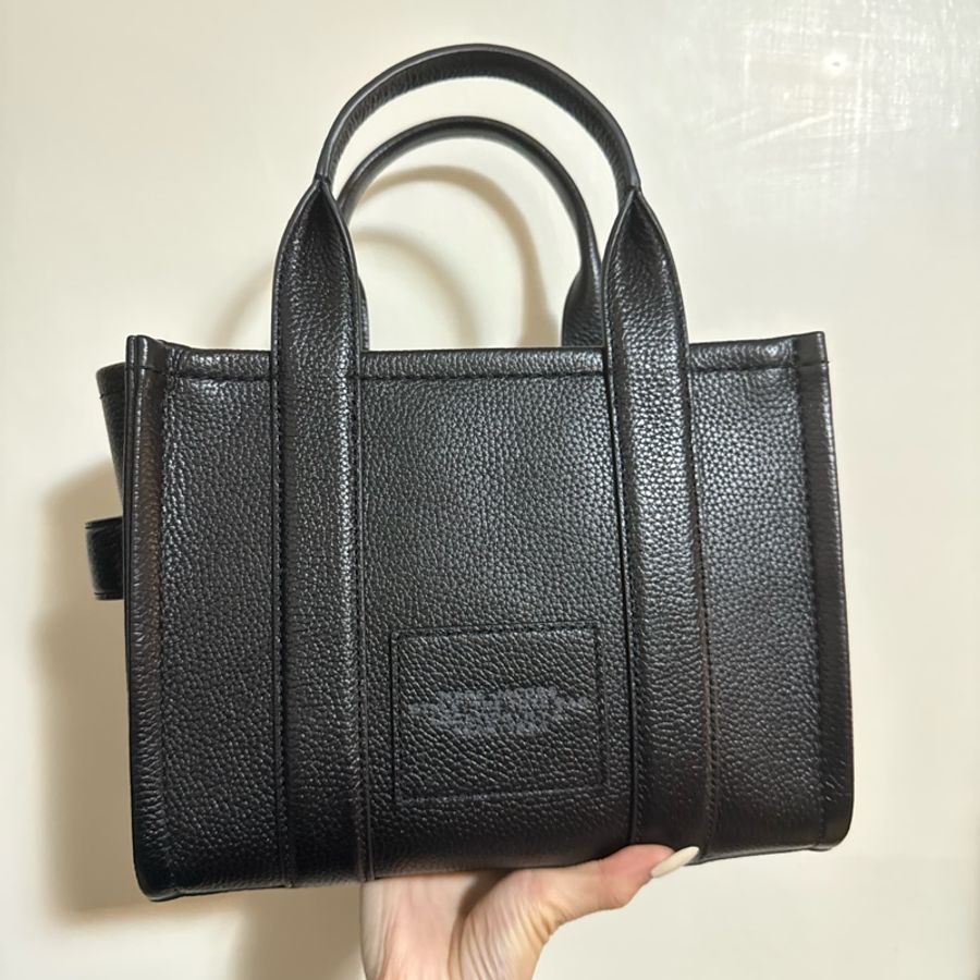 Marc Jacobs The Leather Small Tote bag 黑色小牛皮托特包-7