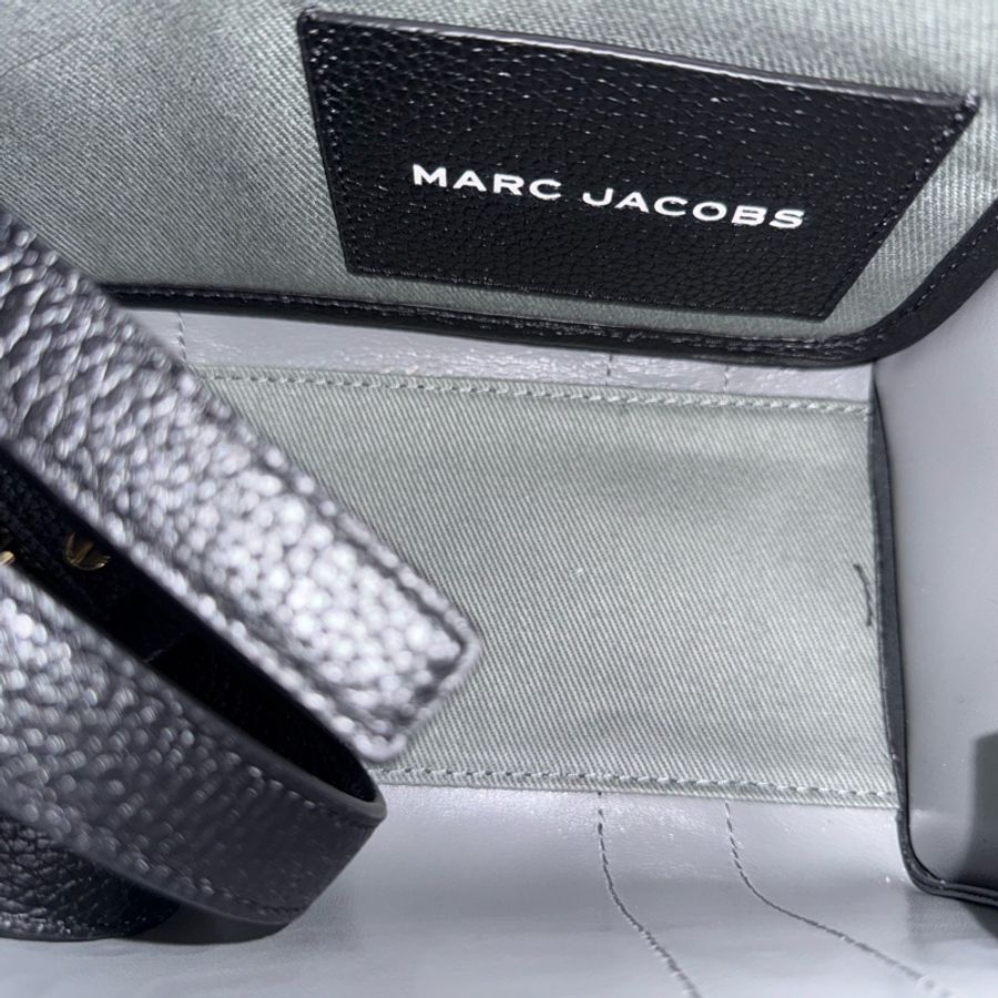 Marc Jacobs The Leather Small Tote bag 黑色小牛皮托特包-9