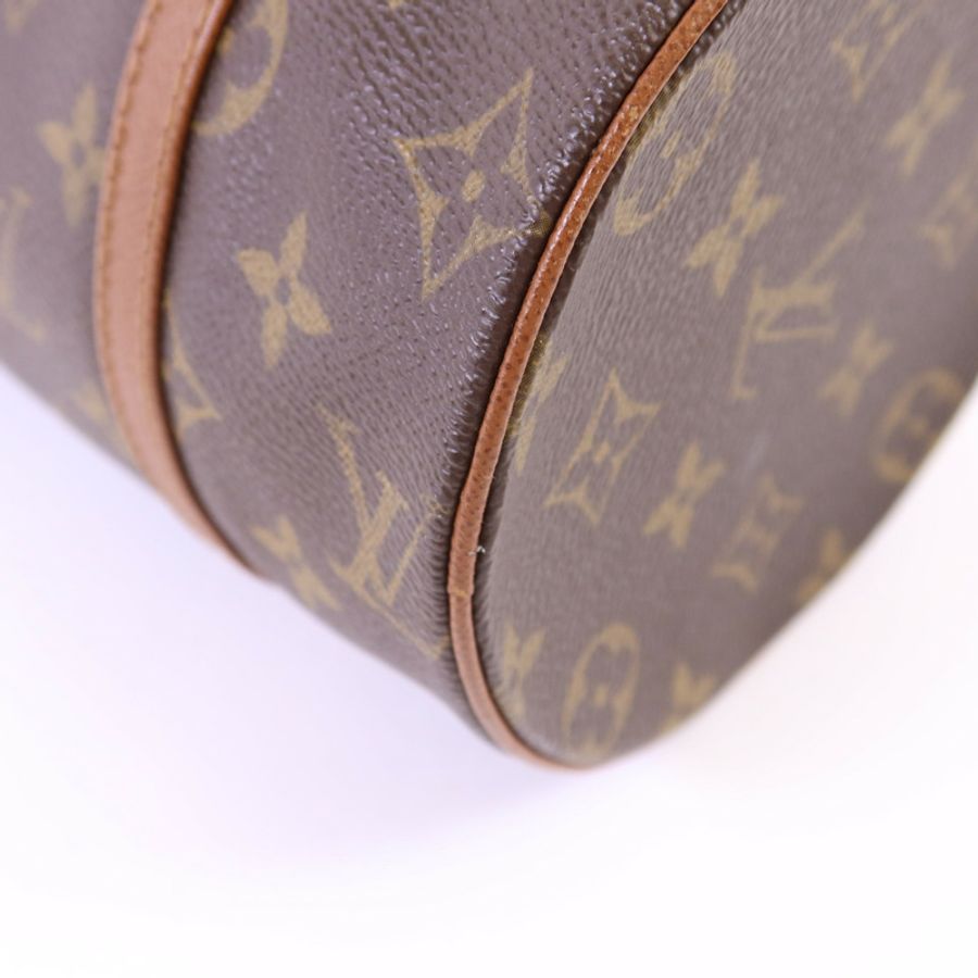 LOUIS VUITTON Monogram Papillon PM金扣手挽袋-11