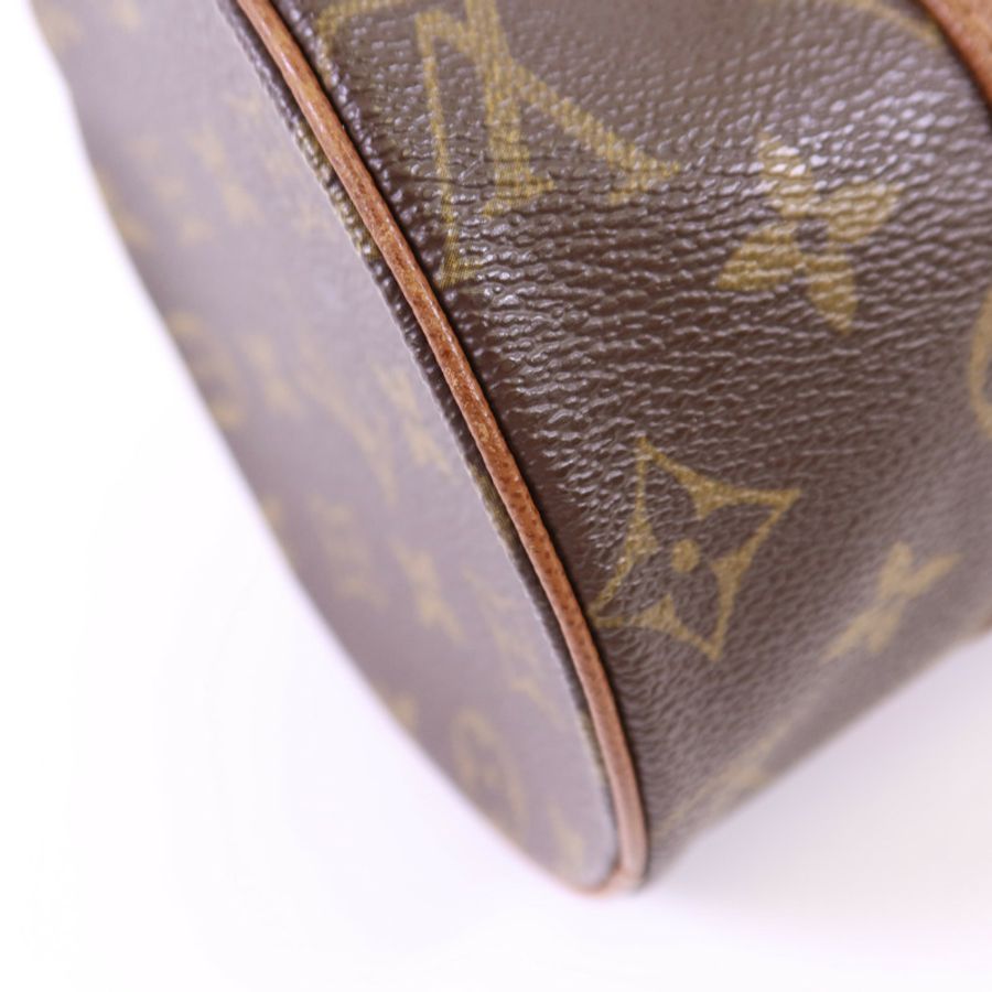 LOUIS VUITTON Monogram Papillon PM金扣手挽袋-14
